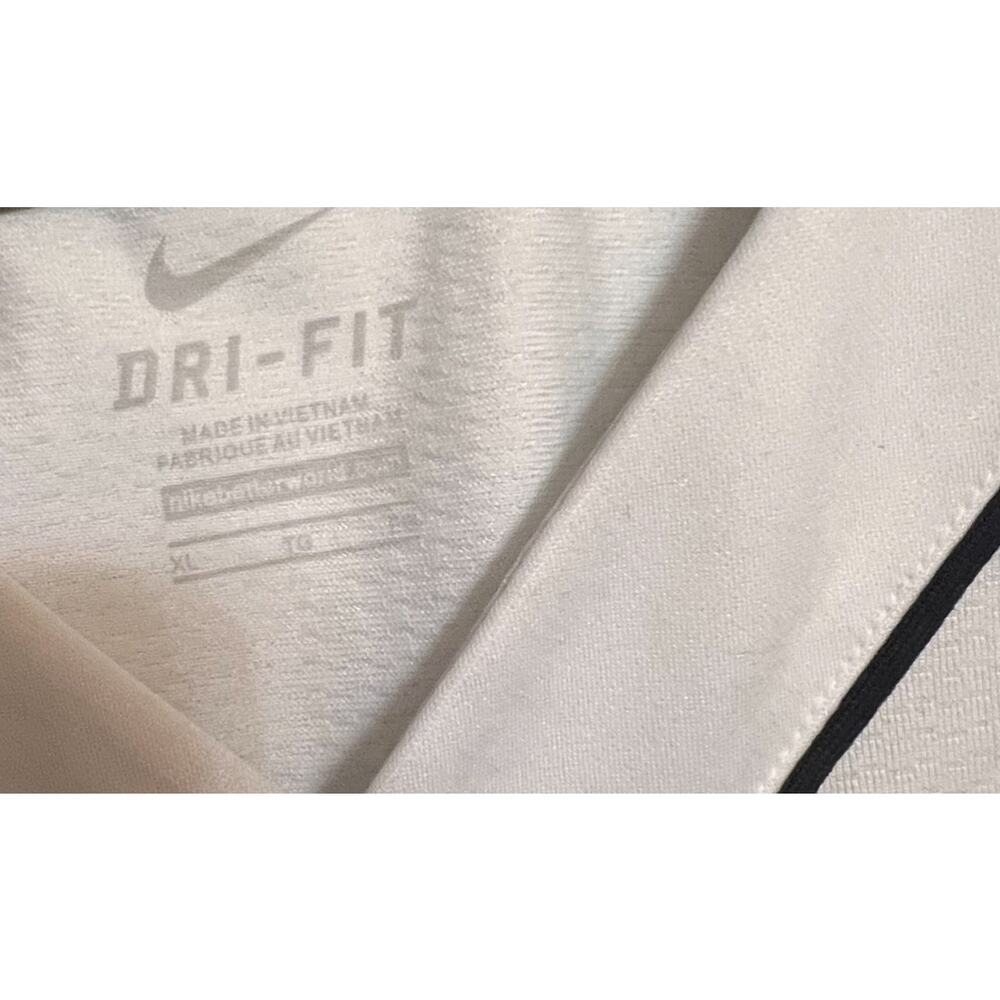 Nike Dri-Fit Golf Mens Button Up White V-neck Size XL - Picture 4 of 5